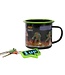 Ninja Turtles TMNT mok met sleutelhanger, koffiemok met bekende karakters, 500 ml, ideaal cadeau-idee