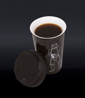 Mad Monkey Original Stormtrooper - keramische mok met siliconen deksel (zwart)