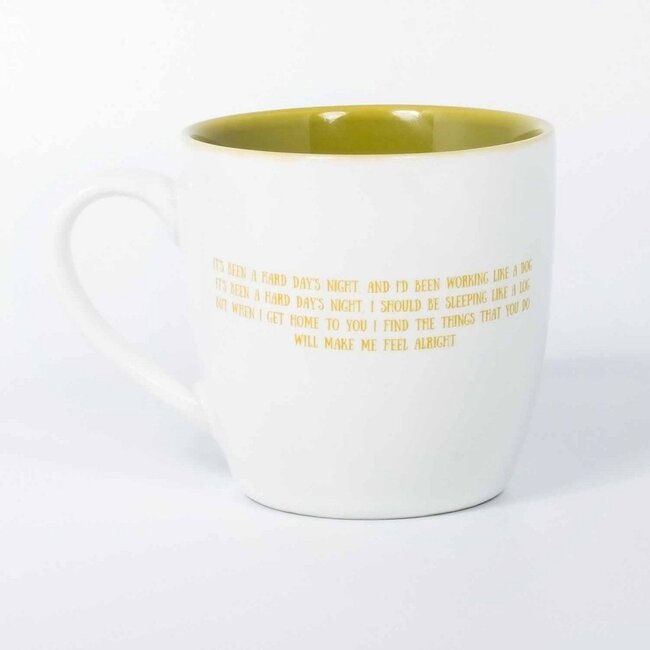 Mokkenset "Lyrical Mug" Hard Day's Night - Lennon & McCartney