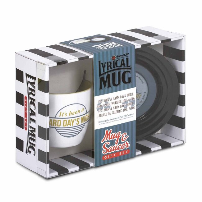 Mokkenset "Lyrical Mug" Hard Day's Night - Lennon & McCartney