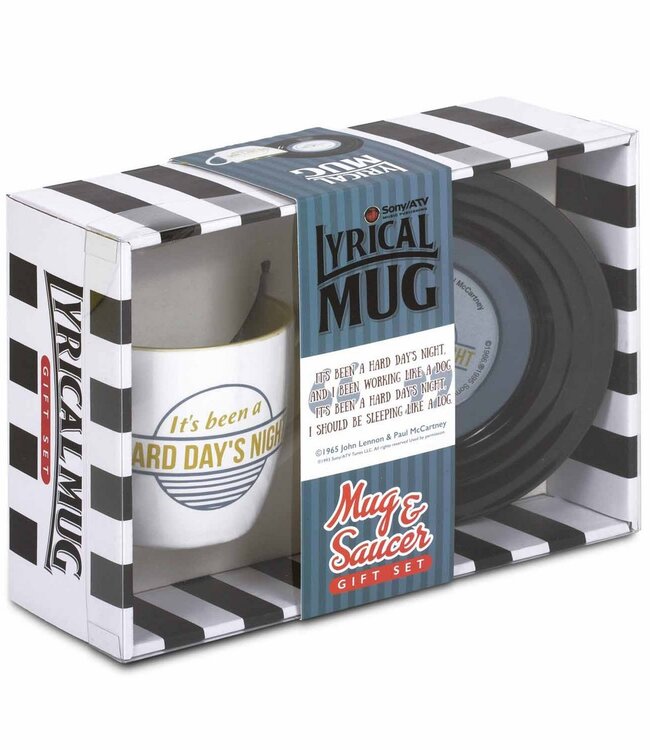 Mokkenset "Lyrical Mug" Hard Day's Night - Lennon & McCartney