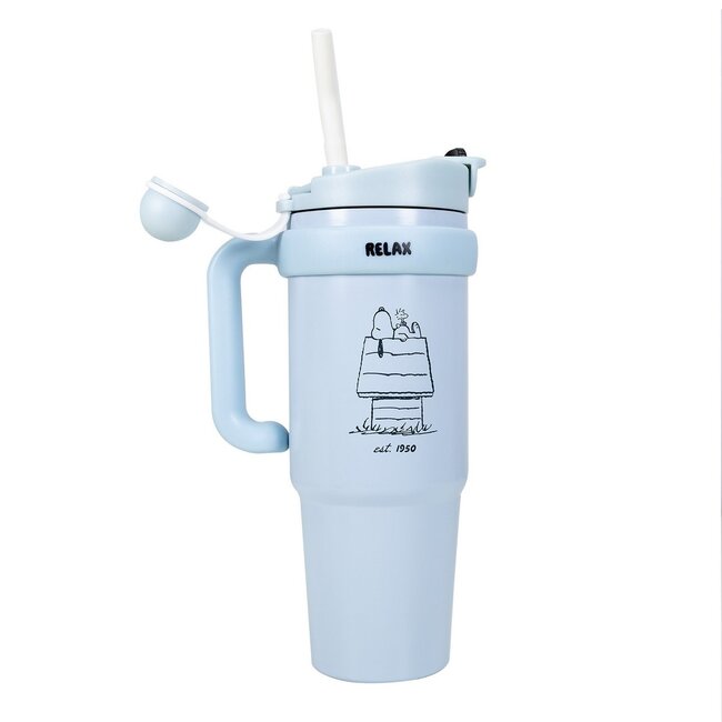 Snoopy - thermische mok inclusief stro (850 ml)