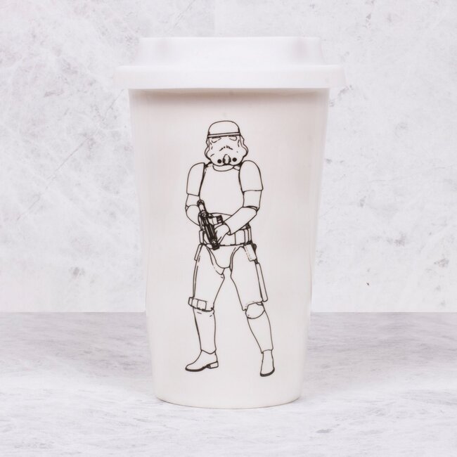 Original Stormtrooper - keramische mok met siliconen deksel (wit)