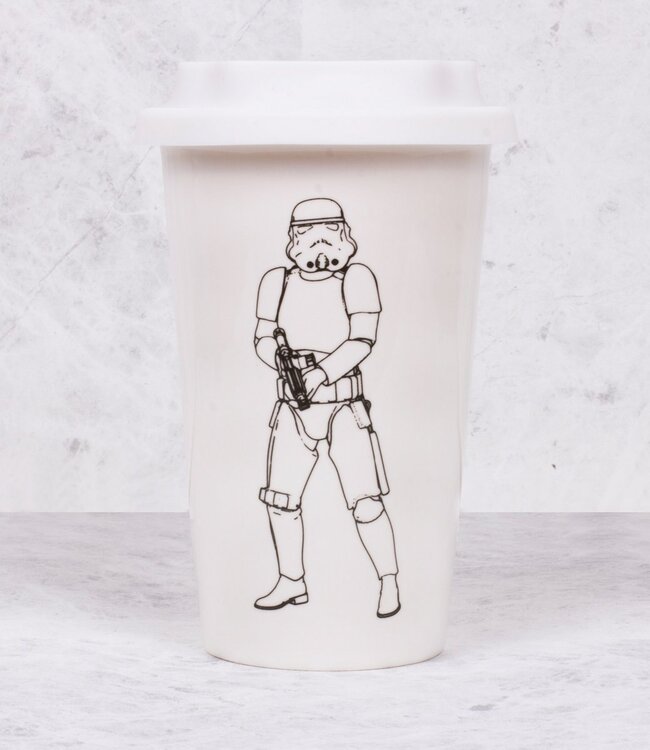 Original Stormtrooper - keramische mok met siliconen deksel (wit)