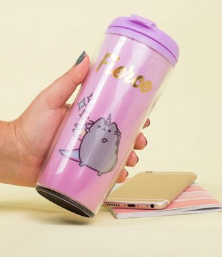 Pusheen Travel - Drinkbeker "FIERCE" met drinkdop