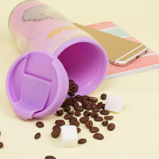 Pusheen Travel - Drinkbeker "FIERCE" met drinkdop