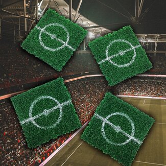 Mad Monkey Voetbalonderzetterset - 4 onderzetters