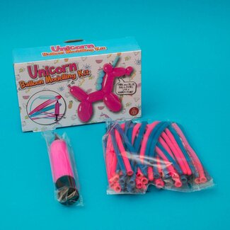 Mad Monkey "Unicorn" modelleerballonset incl. 32x ballonnen en pomp