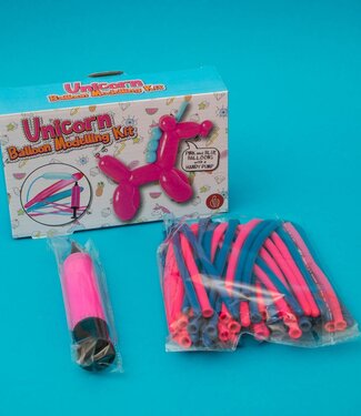 "Unicorn" modelleerballonset incl. 32x ballonnen en pomp