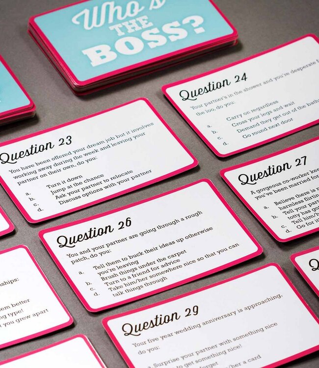 Kaartquiz "Wie is de baas"