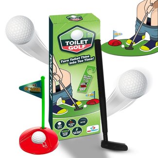 Mad Monkey Mad Monkey - minigolfspel met clubs en ballen toiletgolfset, toiletminigolf