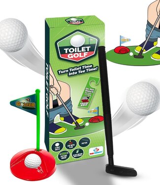 Mad Monkey Mad Monkey - minigolfspel met clubs en ballen toiletgolfset, toiletminigolf