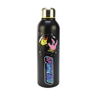 Mad Monkey SpongeBob drinkfles van roestvrij staal, 700 ml, SpongeBob en Patrick blazen zeepbellen, officiële merchandise, ideaal cadeau-idee