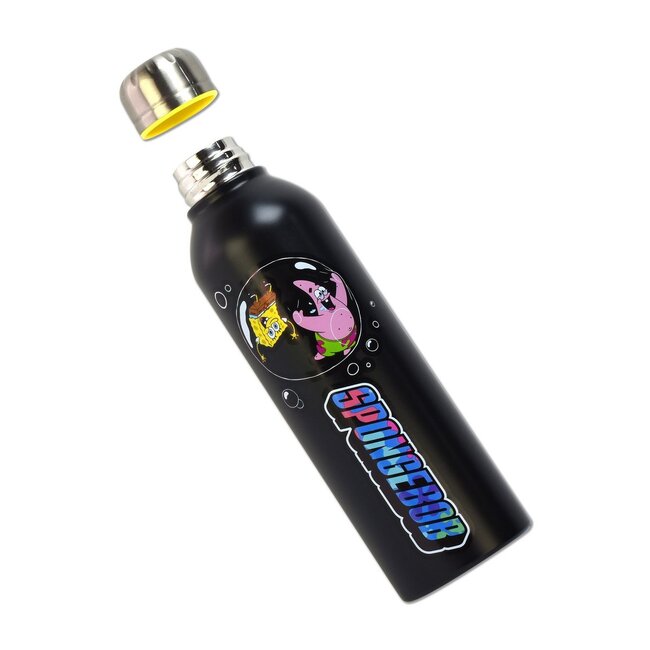 SpongeBob drinkfles van roestvrij staal, 700 ml, SpongeBob en Patrick blazen zeepbellen, officiële merchandise, ideaal cadeau-idee