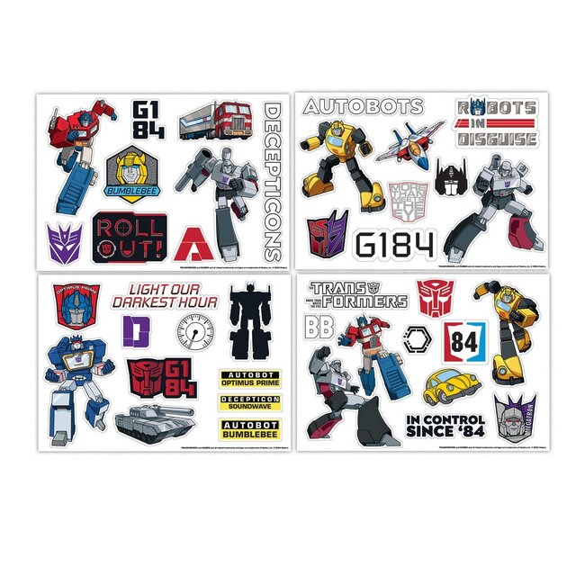 Transformers-stickerset, meer dan 50 stickers in het ontwerp van Optimus Prime & Co., officiële merchandise