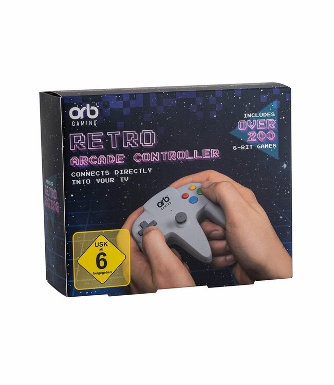 ORB - Retro Arcade Games TV Controller grijs -incl. 200x 8-bits spellen
