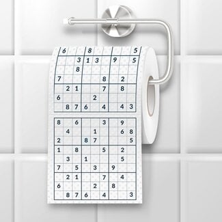 Mad Monkey Sudoku toiletpapier, grappig toiletpapier, puzzels met Sudoku...