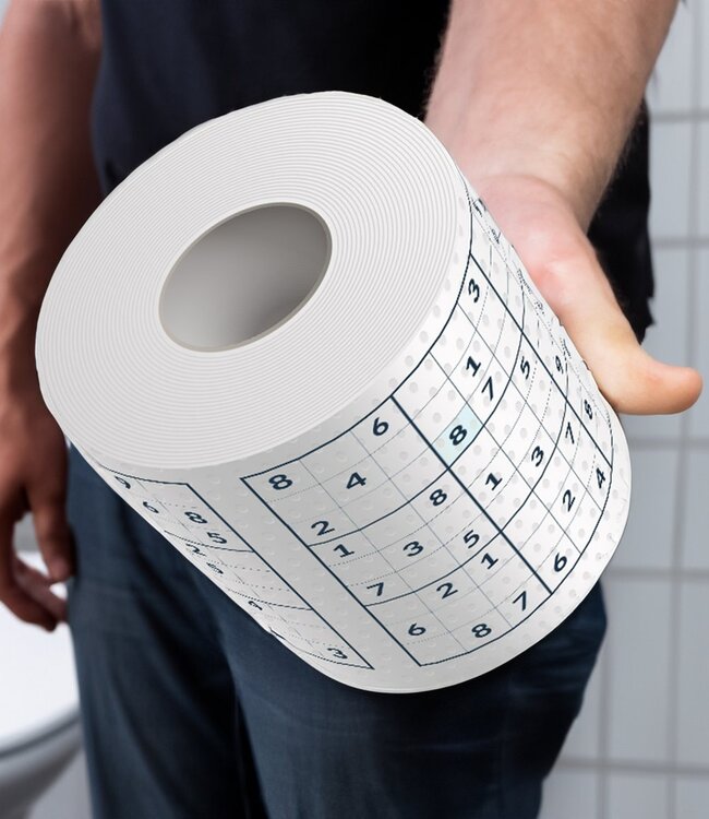 Sudoku toiletpapier, grappig toiletpapier, puzzels met Sudoku...