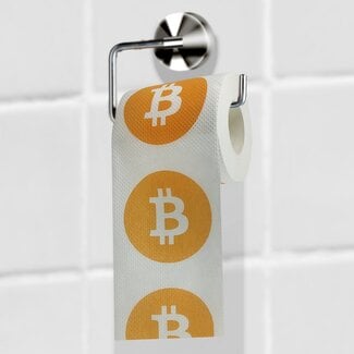 Mad Monkey Toiletpapier in Bitcoin-ontwerp