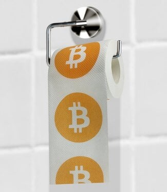 Toiletpapier in Bitcoin-ontwerp