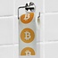 Toiletpapier in Bitcoin-ontwerp