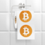 Toiletpapier in Bitcoin-ontwerp