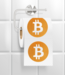 Toiletpapier in Bitcoin-ontwerp