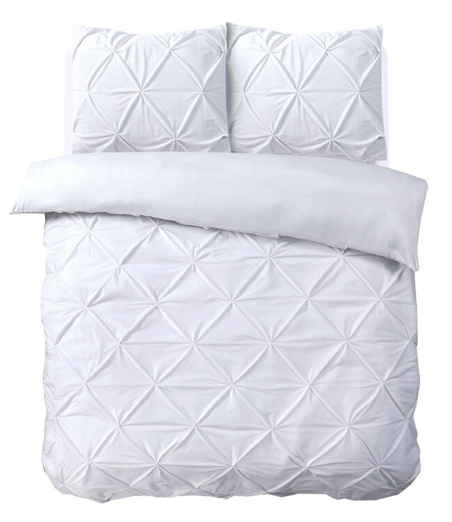 Fluwelen Pintuck Wit 200 x 200/220