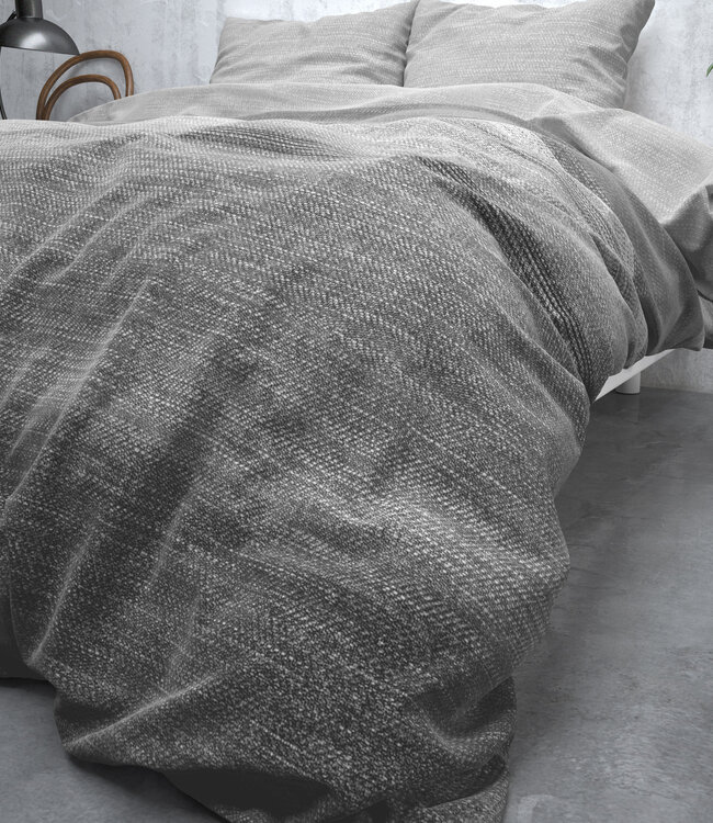 Flanellen Steenstreep Grijs 240 x 220