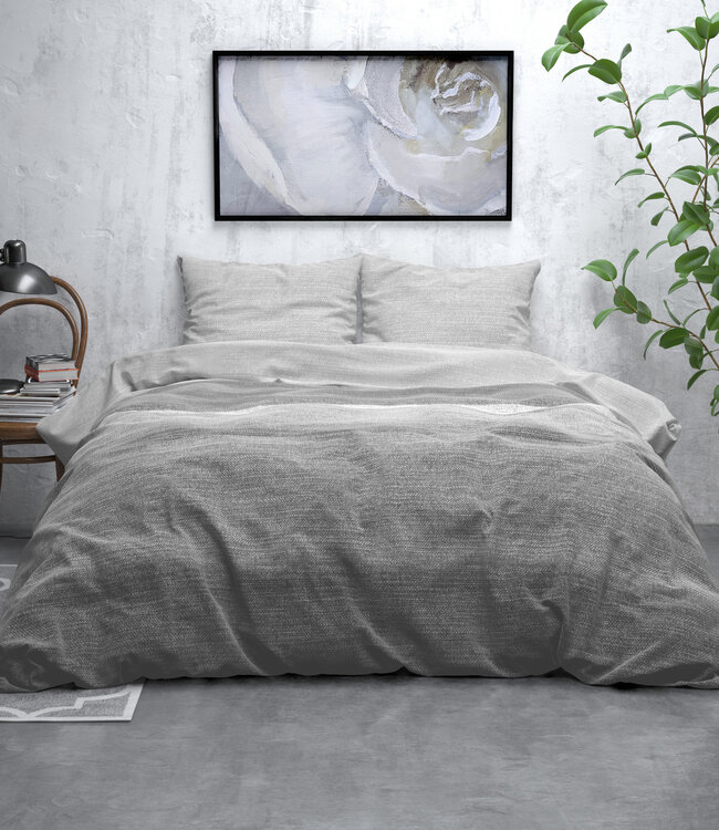 Flanellen Steenstreep Grijs 240 x 220