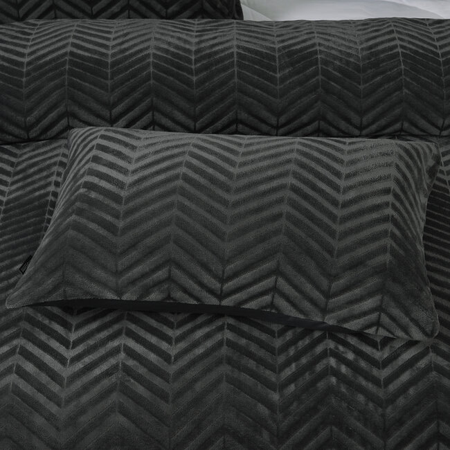 Chevron Teddy Antraciet 200 x 200/220