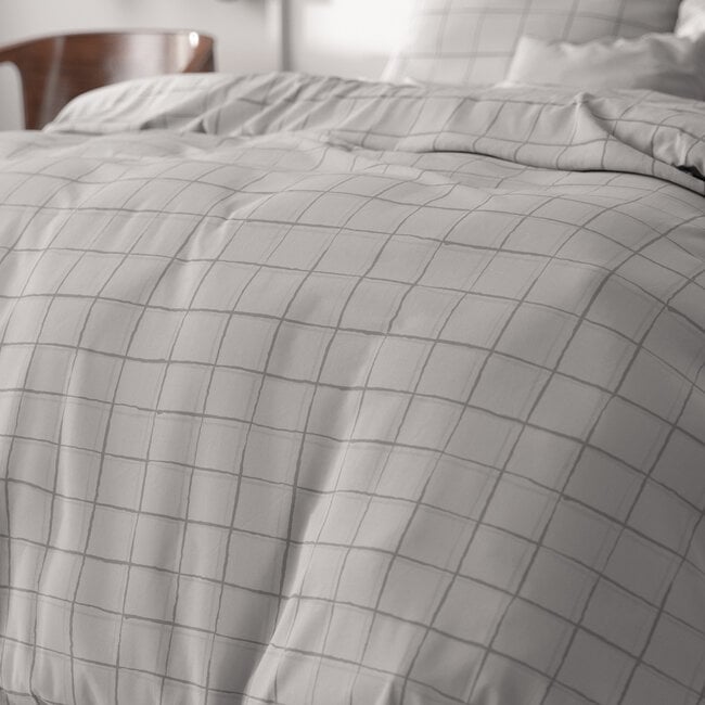 Sleeptime Checkered Gray 240 × 220 - Duvet Cover