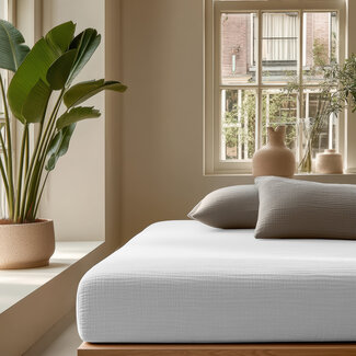 Dreamhouse Mousseline wit 90 x 200 + 30