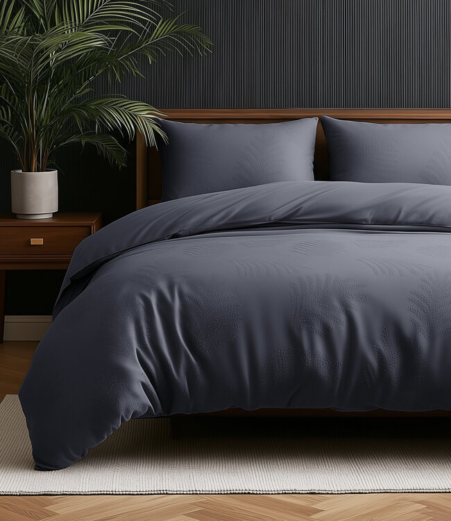 Bladeren 3D Antraciet 140 x 200/220