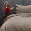 Fluweel effen taupe/grijs 200 x 200/220
