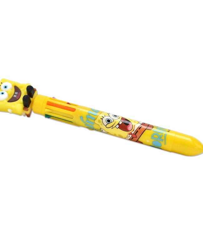 Spongebob Squarepants pen, pen met 8 verschillende kleuren, officiële merchandise, ideaal cadeau-idee