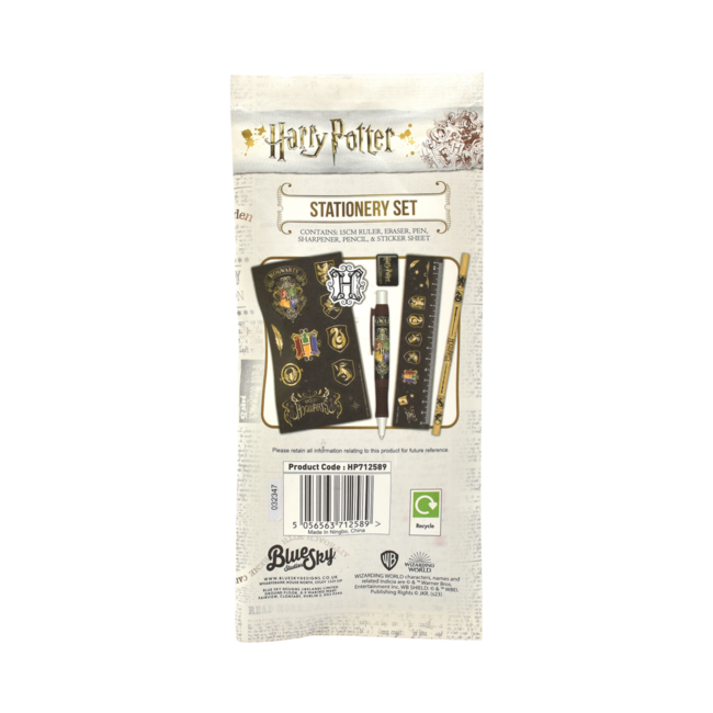 Harry Potter schrijfwarenset, 6-delige cadeauset voor elke Hogwarts-fan, perfect voor school of op het bureau thuis