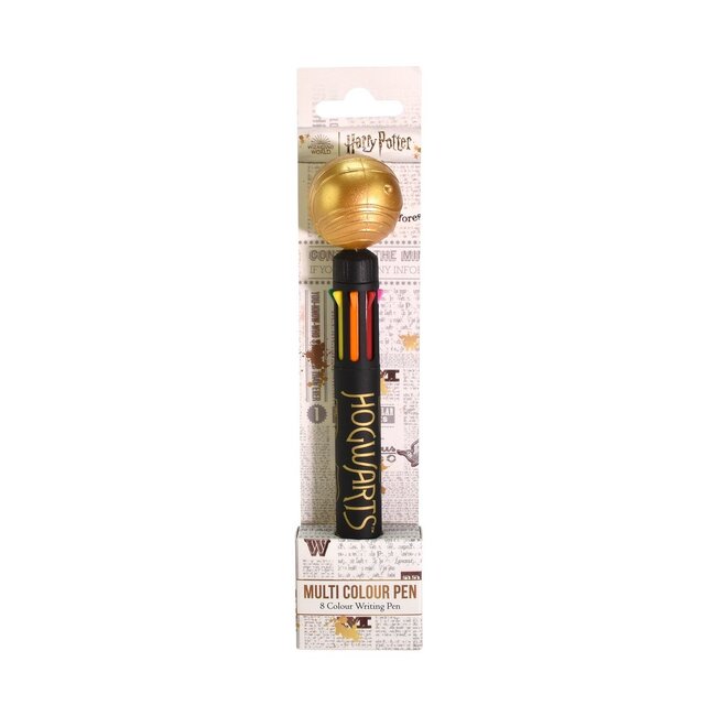 Harry Potter balpen, veelkleurige balpen met gouden snitch