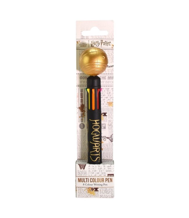 Harry Potter balpen, veelkleurige balpen met gouden snitch