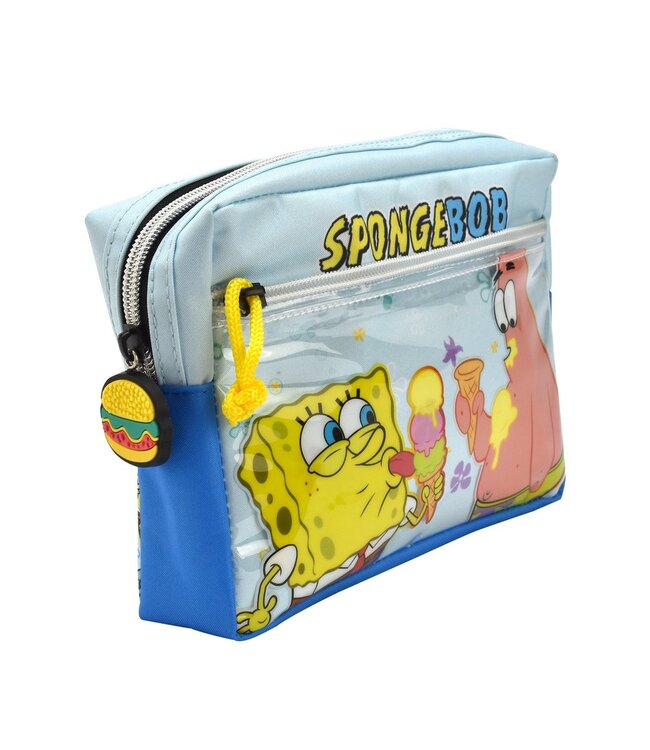 Spongebob Squarepants etui, etui in het ontwerp van Spongebob en Patrick, officiële merch