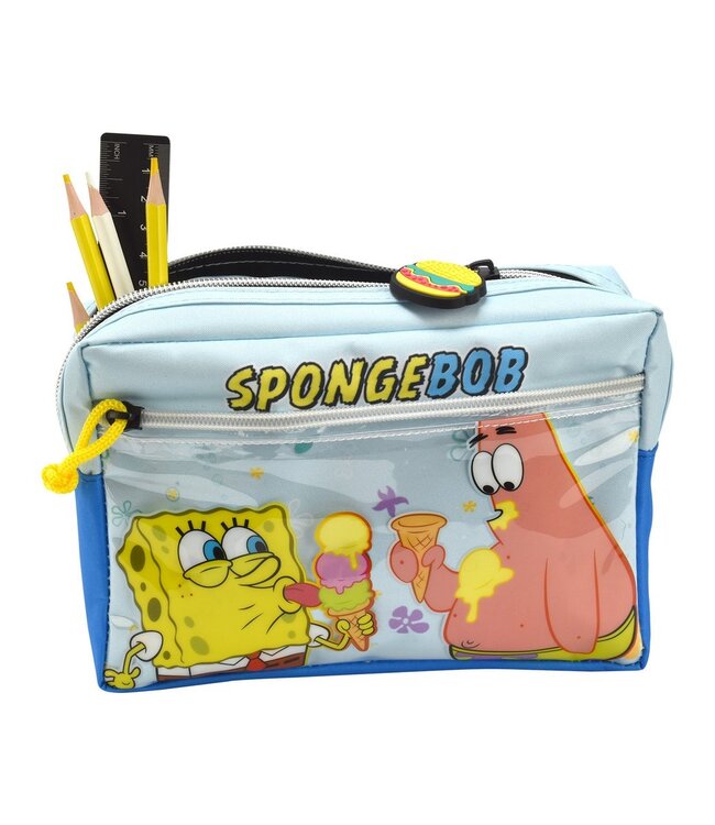 Spongebob Squarepants etui, etui in het ontwerp van Spongebob en Patrick, officiële merch