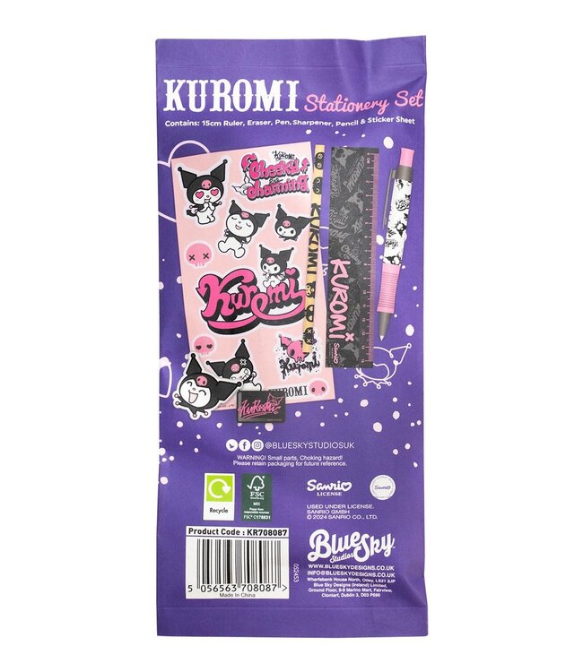 Sanrio Kuromi - briefpapier set 6 delen