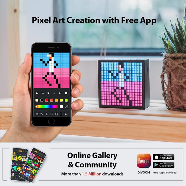 Divoom Timebox-Evo - DSP-tuned 360 Bluetooth Speaker - Zwart