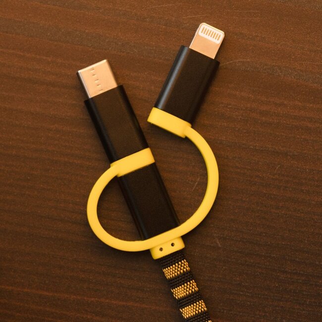 Harry Potter - Huffelpuf 3in1-Ladekabel Sjaal-Kabel (Lightning/Micro/USB-C)