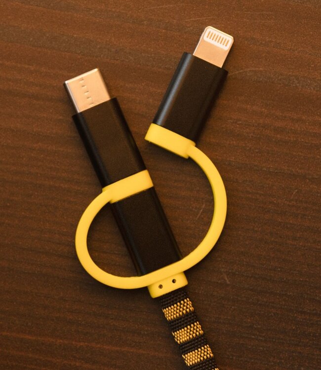 Harry Potter - Huffelpuf 3in1-Ladekabel Sjaal-Kabel (Lightning/Micro/USB-C)