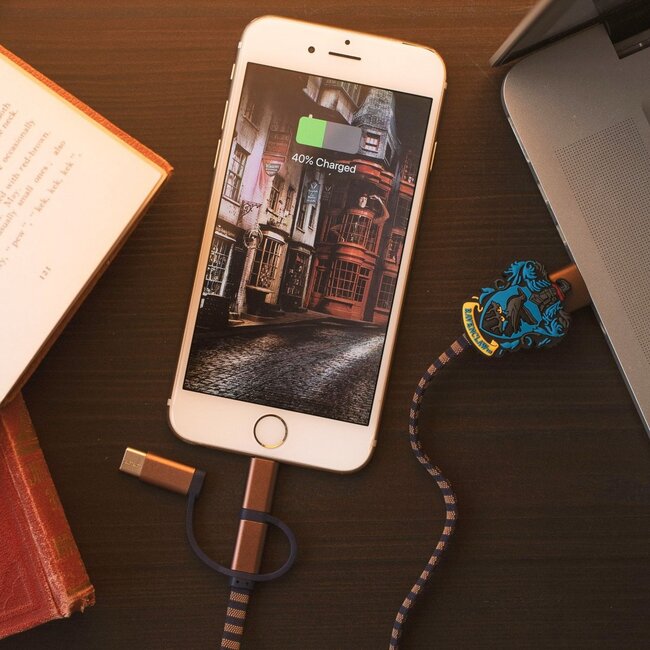 Harry Potter - Ravenclaw 3in1-Ladekabel Sjaal-Kabel (Lightning/Micro/USB-C)