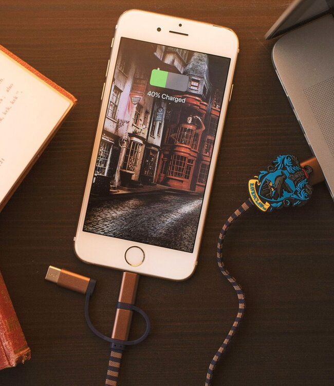 Harry Potter - Ravenclaw 3in1-Ladekabel Sjaal-Kabel (Lightning/Micro/USB-C)