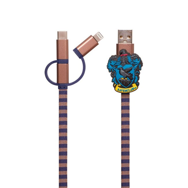 Harry Potter - Ravenclaw 3in1-Ladekabel Sjaal-Kabel (Lightning/Micro/USB-C)