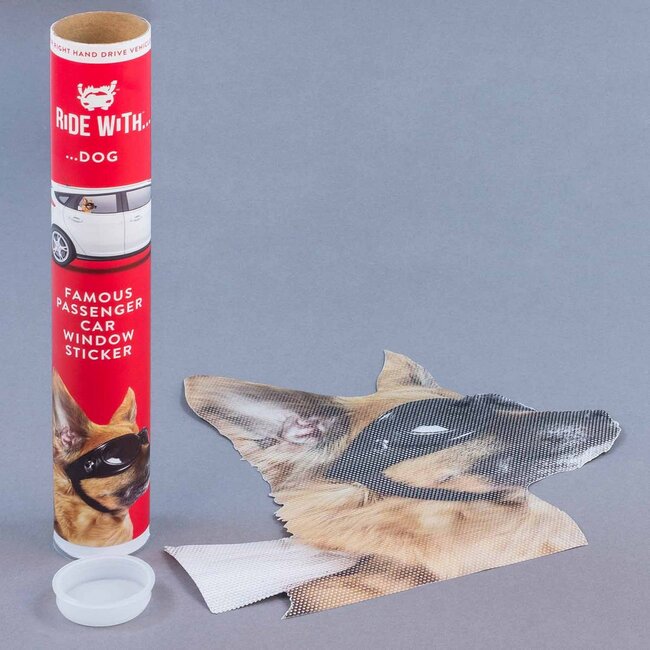 Ride With a Dog - Raamsticker "Hond"