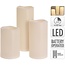 LED kaarsen - geschikt voor buiten - met timer - set van 3
